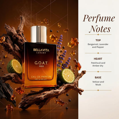Bellavita Luxury G.O.A.T. Eau de Parfum for Men - Pack of 3, 100 ml Each (3.4 fl oz)
