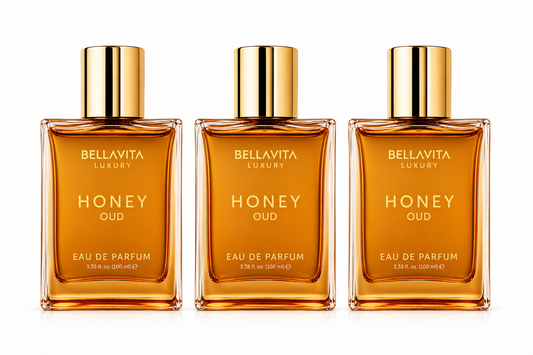 Bellavita Luxury Honey Oud Eau de Parfum - Pack of 3, 100 ml Each (3.4 fl oz)