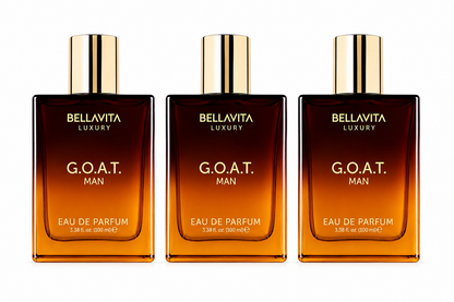 Bellavita Luxury G.O.A.T. Eau de Parfum for Men - Pack of 3, 100 ml Each (3.4 fl oz)